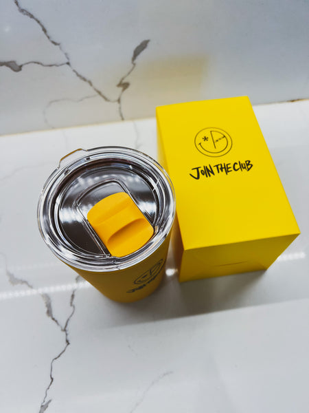 JTC Yellow Stainless Steel Tumbler Cup 17oz (with reusable straw)